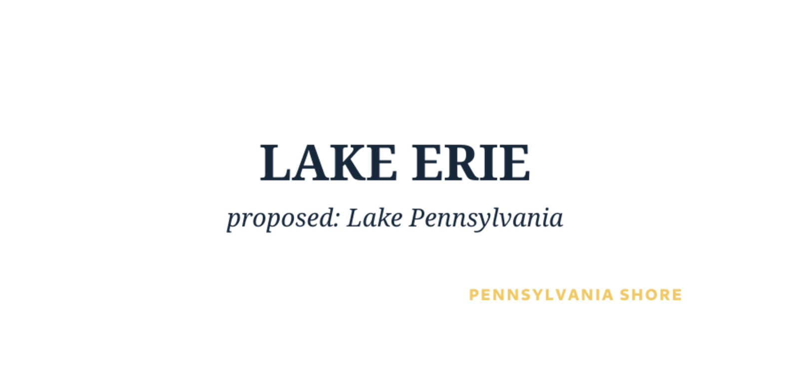 Stylized Lake Erie silhouette